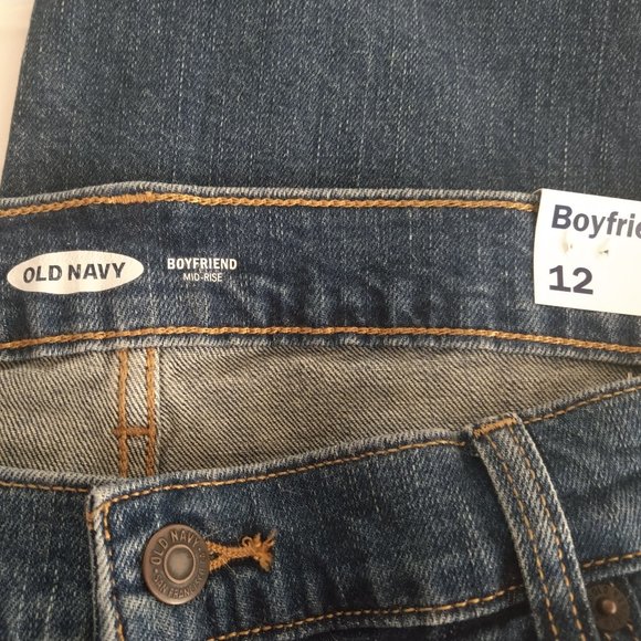 NWT Old Navy Boyfriend Denim Jean Pant Sz 12. Dist - Picture 16 of 16
